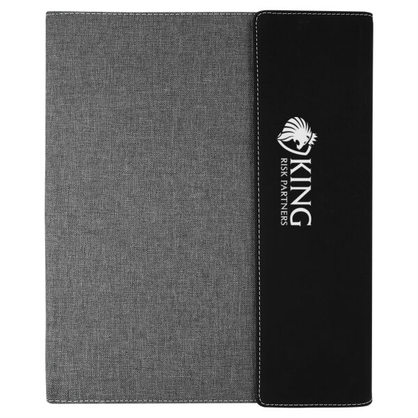   - Leatherette Canvas Portfolio with Notepad Thumbnail