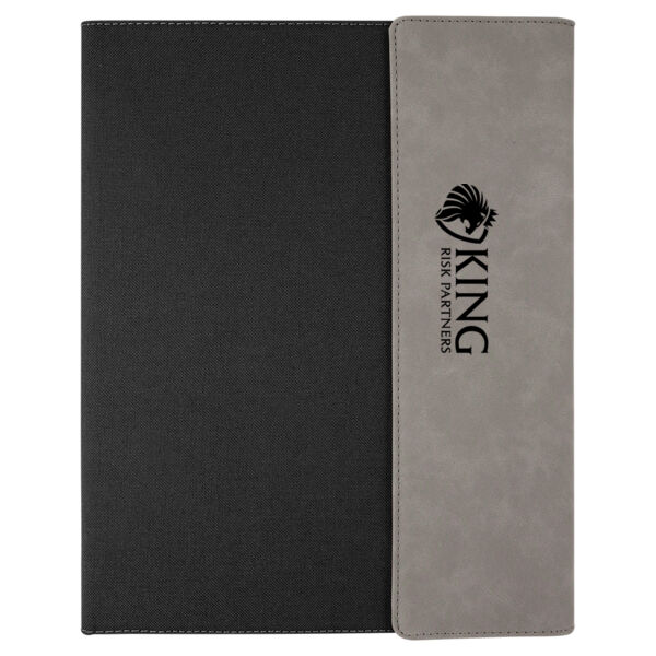   - Leatherette Canvas Portfolio with Notepad Thumbnail