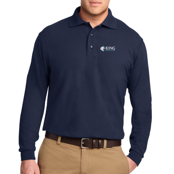   - Silk Touch™ Long Sleeve Pique Polo Thumbnail