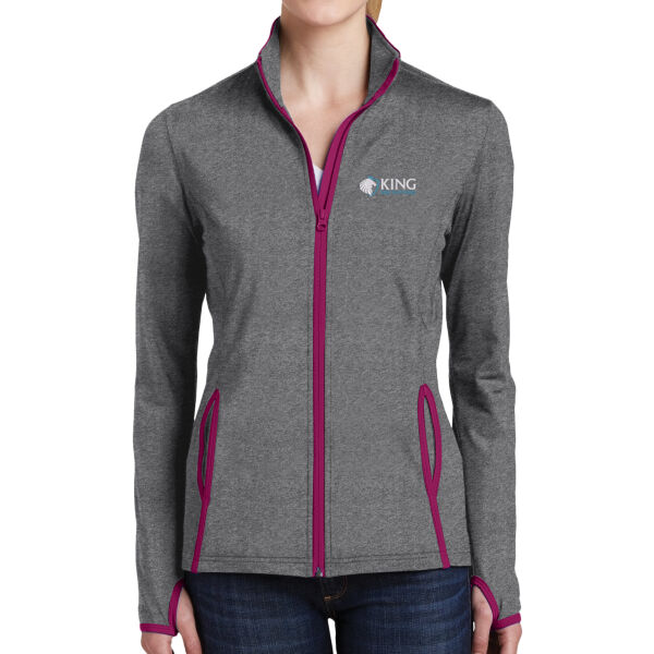   - Ladies Sport Wick ® Stretch Contrast Full Zip Jacket Thumbnail
